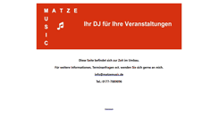 Desktop Screenshot of matzemusic.de