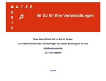 Tablet Screenshot of matzemusic.de